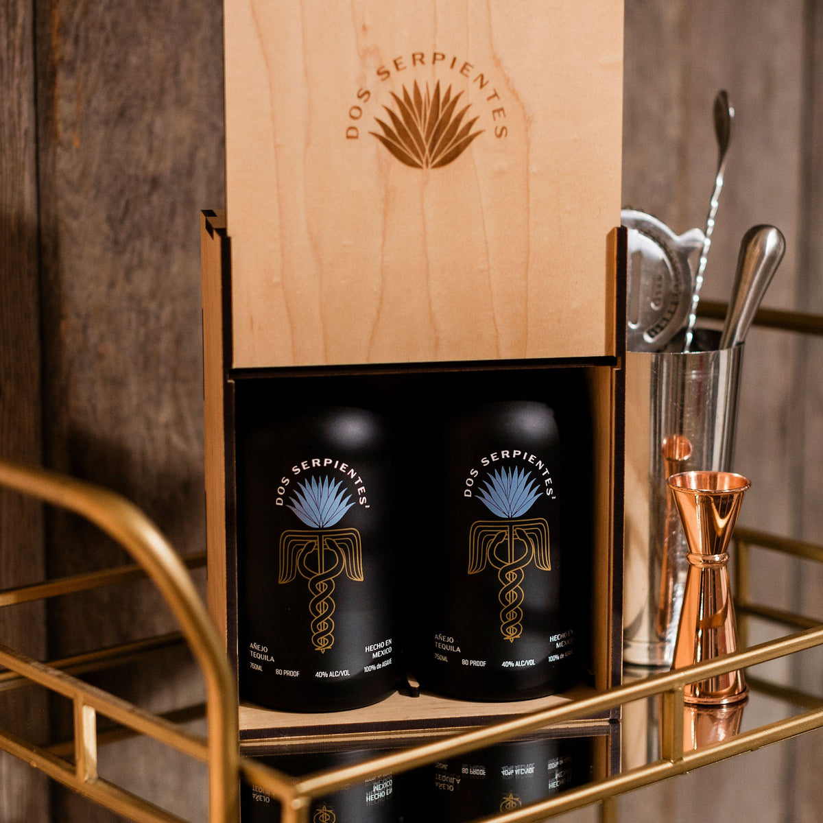 Gift Box of Añejo (Two Pack) – Dos Serpientes